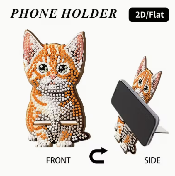 Diamond Painting Handyhalter Katze